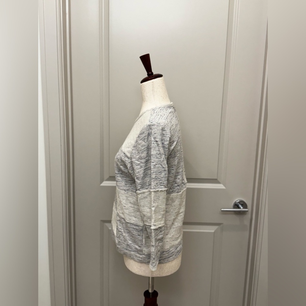 Tibi - Gray Patchwork Sweatshirt Top - image 2